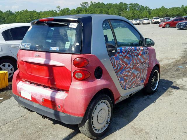 WMEEJ31X49K247072 - 2009 SMART FORTWO PUR RED photo 4