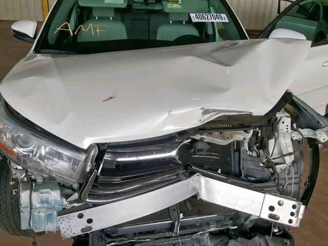 5TDZKRFH0ES011734 - 2014 TOYOTA HIGHLANDER WHITE photo 7