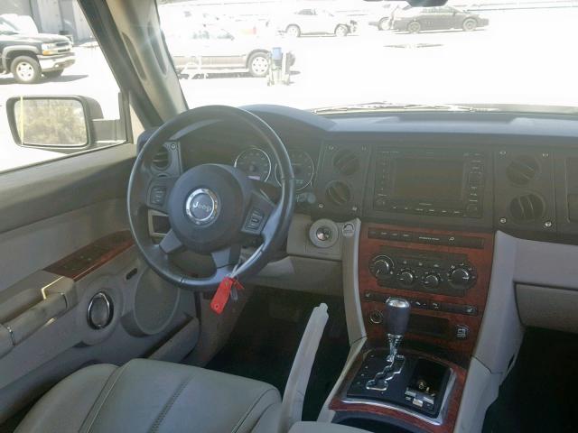 1J8HG58N96C303094 - 2006 JEEP COMMANDER SILVER photo 9