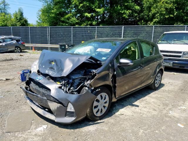 JTDKDTB39D1557138 - 2013 TOYOTA PRIUS C GRAY photo 2