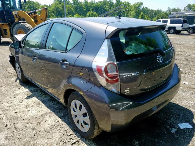 JTDKDTB39D1557138 - 2013 TOYOTA PRIUS C GRAY photo 3