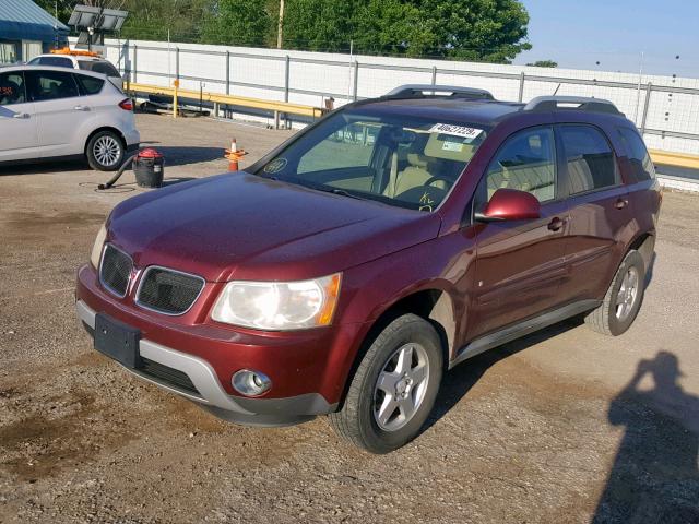 2CKDL63F776052828 - 2007 PONTIAC TORRENT BURGUNDY photo 2