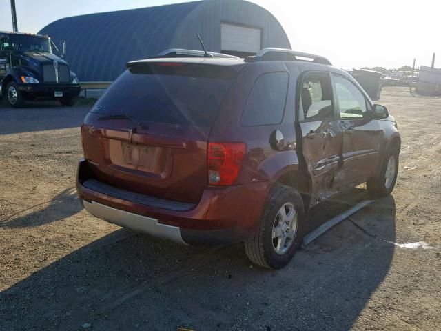 2CKDL63F776052828 - 2007 PONTIAC TORRENT BURGUNDY photo 4