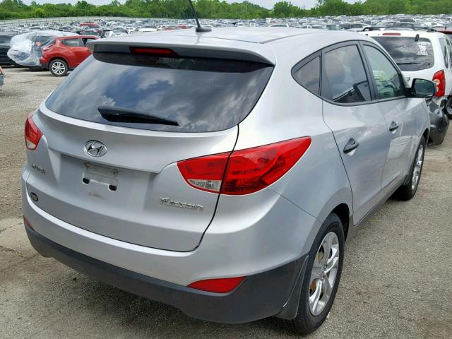 KM8JT3AB2CU436726 - 2012 HYUNDAI TUCSON GL SILVER photo 4