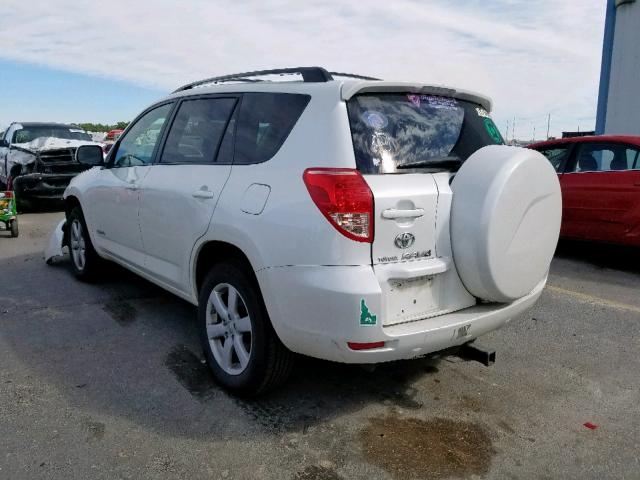 JTMBK31V475021512 - 2007 TOYOTA RAV4 LIMIT WHITE photo 3