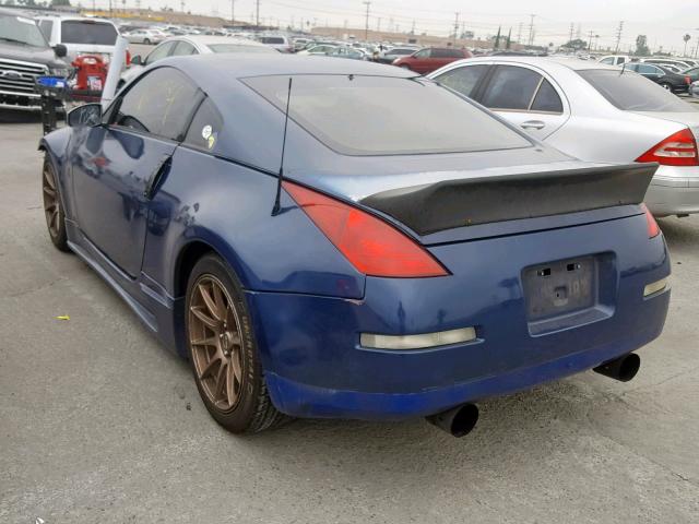 JN1AZ34D64T162926 - 2004 NISSAN 350Z COUPE BLUE photo 3