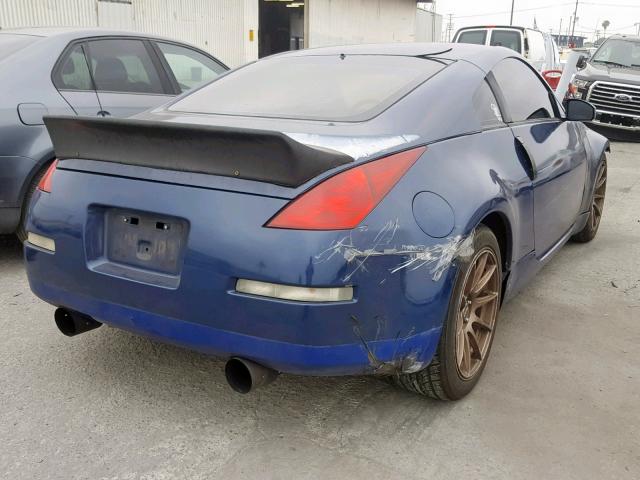 JN1AZ34D64T162926 - 2004 NISSAN 350Z COUPE BLUE photo 4