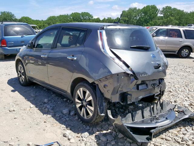 1N4BZ0CP4HC300566 - 2017 NISSAN LEAF S GRAY photo 3