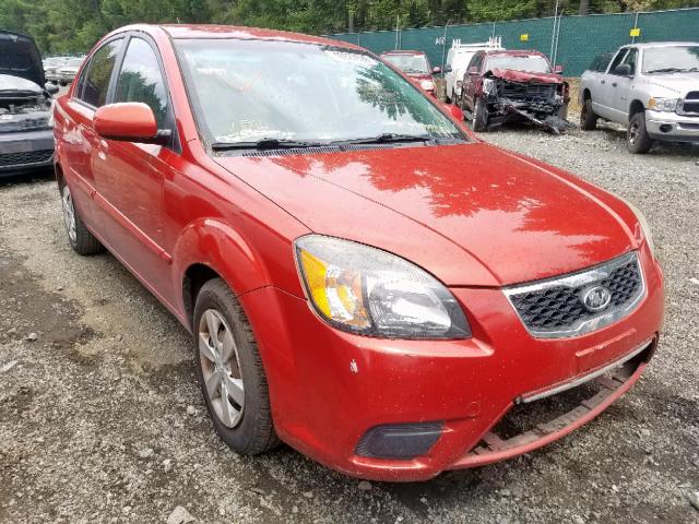 KNADH4A38A6650636 - 2010 KIA RIO LX RED photo 1