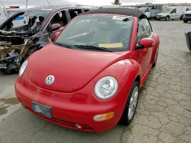 3VWCD31Y75M314771 - 2005 VOLKSWAGEN NEW BEETLE წითელი ფოტო 2