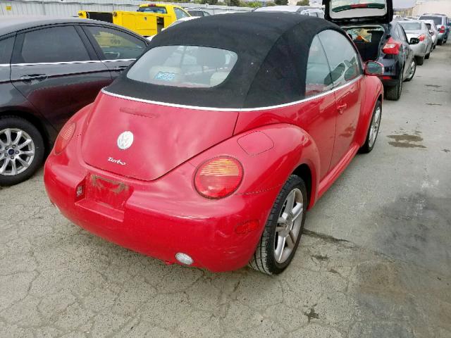 3VWCD31Y75M314771 - 2005 VOLKSWAGEN NEW BEETLE წითელი ფოტო 4