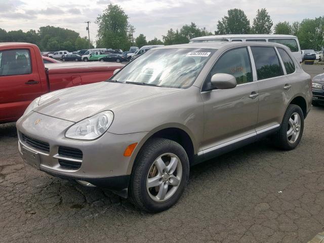 WP1AB29P04LA70501 - 2004 PORSCHE CAYENNE S BEIGE photo 2