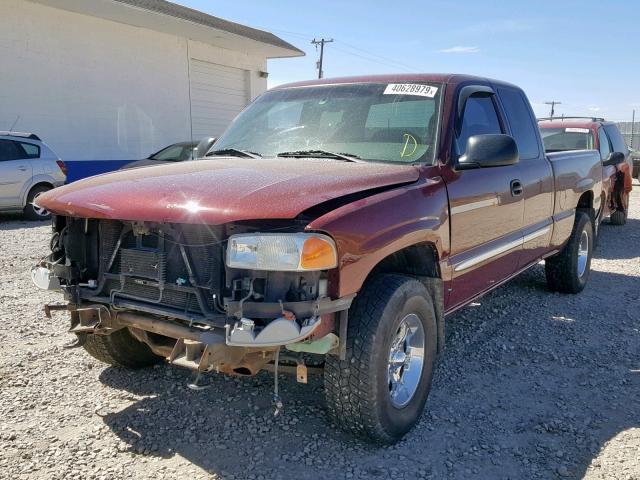 1GTEK19T63E350999 - 2003 GMC NEW SIERRA BURGUNDY photo 2