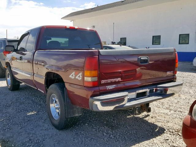 1GTEK19T63E350999 - 2003 GMC NEW SIERRA BURGUNDY photo 3