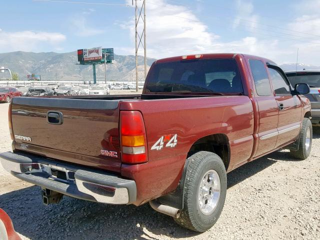 1GTEK19T63E350999 - 2003 GMC NEW SIERRA BURGUNDY photo 4