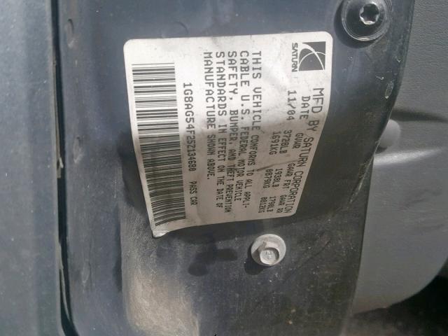 1G8AZ55F07Z128856 - 2007 SATURN ION LEVEL GRAY photo 10