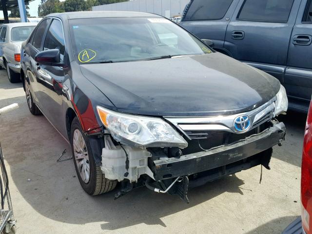 4T1BD1FK4EU106653 - 2014 TOYOTA CAMRY HYBR BLACK photo 1