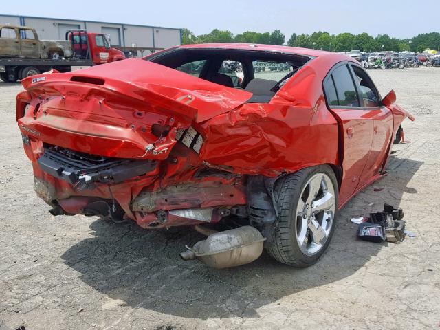 2C3CDXHG1EH141291 - 2014 DODGE CHARGER SX RED photo 4