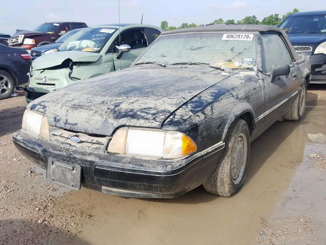 1FABP44E4KF267830 - 1989 FORD MUSTANG LX BLACK photo 2