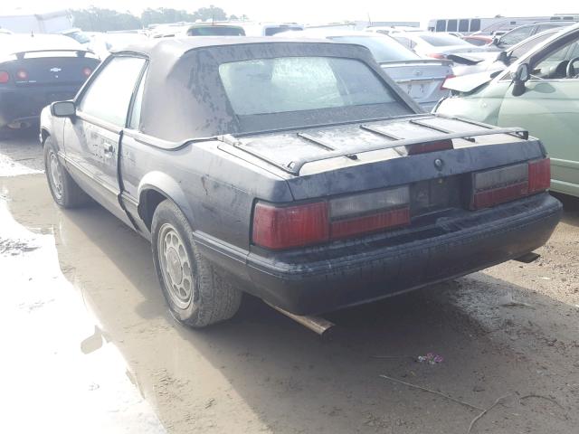 1FABP44E4KF267830 - 1989 FORD MUSTANG LX BLACK photo 3