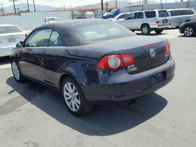 WVWBA71F17V032194 - 2007 VOLKSWAGEN EOS 2.0T BLUE photo 3