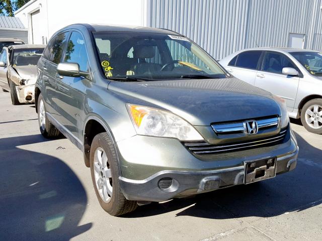 JHLRE48797C037755 - 2007 HONDA CR-V EXL GREEN photo 1