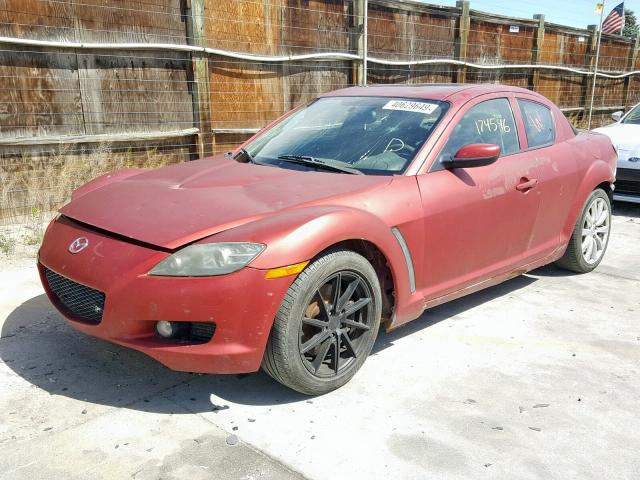 JM1FE173840107708 - 2004 MAZDA RX8 RED photo 2