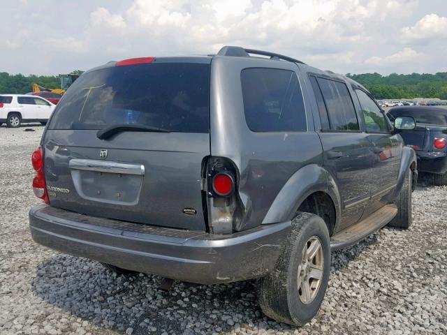 1D4HD58N85F568203 - 2005 DODGE DURANGO LI GRAY photo 4