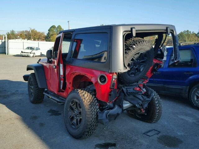 1C4AJWAG3FL770040 - 2015 JEEP WRANGLER S RED photo 3