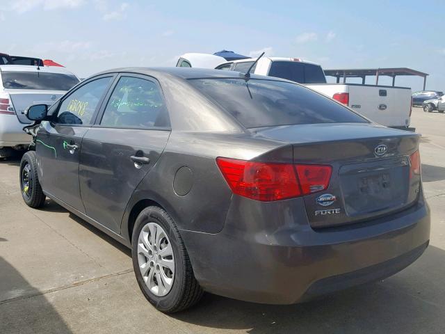 KNAFU4A24A5865478 - 2010 KIA FORTE EX GRAY photo 3