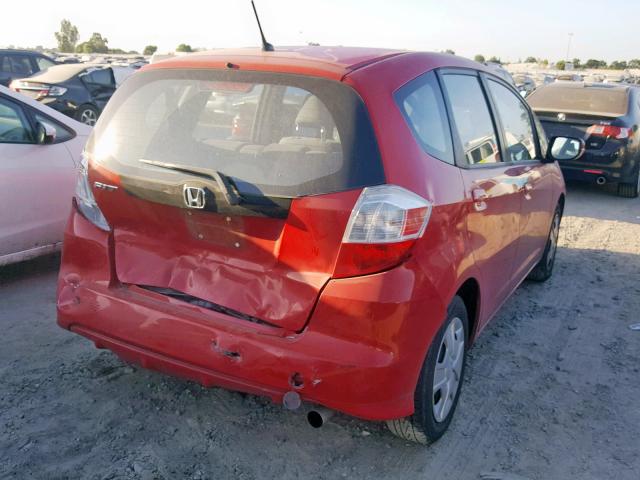 JHMGE8H34DC054191 - 2013 HONDA FIT RED photo 4