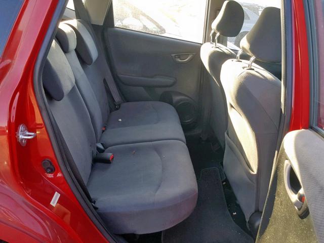 JHMGE8H34DC054191 - 2013 HONDA FIT RED photo 6