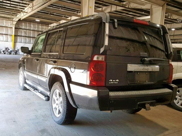 1J8HG58227C503936 - 2007 JEEP COMMANDER BLACK photo 3