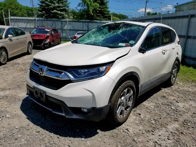 2HKRW2H89HH618167 - 2017 HONDA CR-V EXL WHITE photo 2