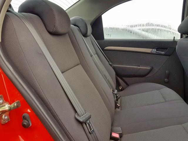 KL1TD56687B152124 - 2007 CHEVROLET AVEO BASE წითელი ფოტო 6