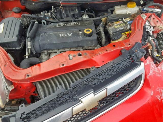 KL1TD56687B152124 - 2007 CHEVROLET AVEO BASE წითელი ფოტო 7