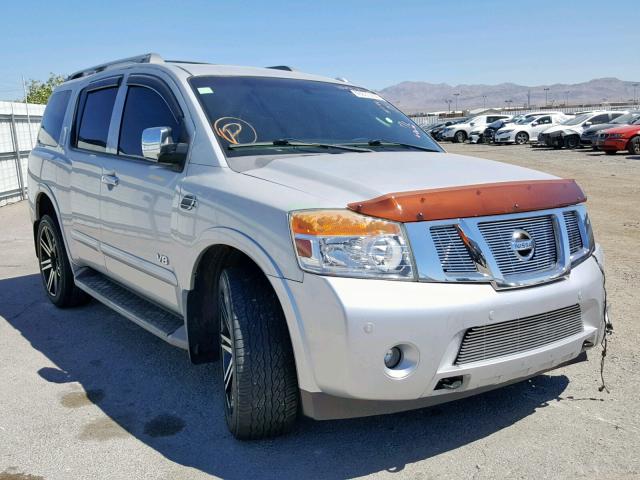 5N1AA08C18N606594 - 2008 NISSAN ARMADA SE SILVER photo 1