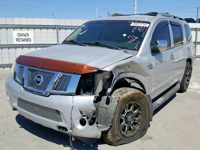 5N1AA08C18N606594 - 2008 NISSAN ARMADA SE SILVER photo 2