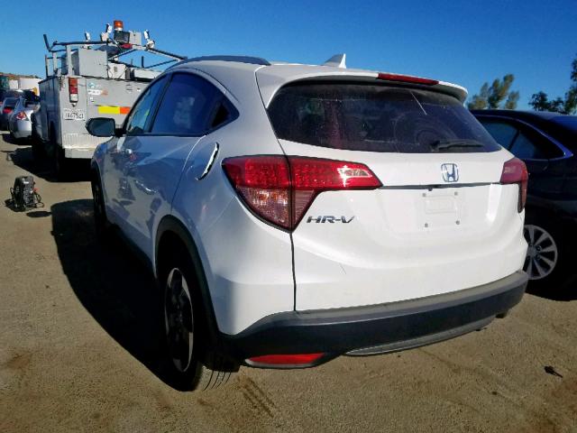 3CZRU5H72JM700590 - 2018 HONDA HR-V EXL WHITE photo 3