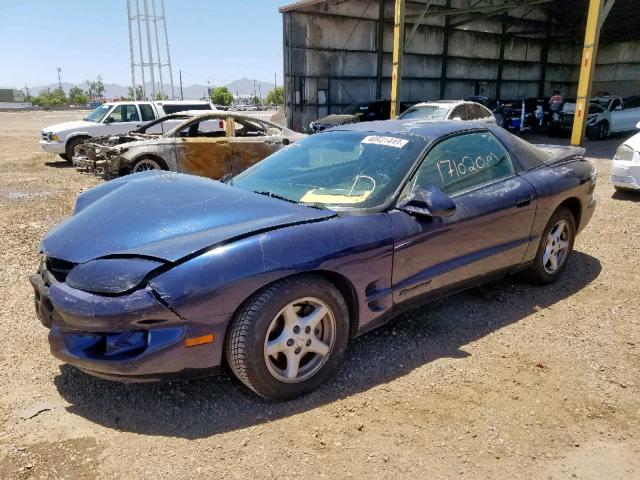 2G2FS22K812130692 - 2001 PONTIAC FIREBIRD BLUE photo 2