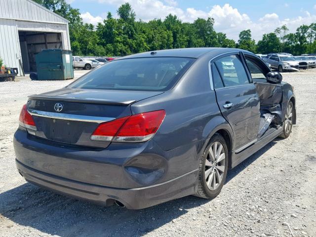 4T1BK3DB7BU413704 - 2011 TOYOTA AVALON BAS CHARCOAL photo 4