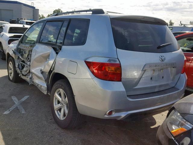 JTEZA3EH3A2011855 - 2010 TOYOTA HIGHLANDER SILVER photo 3