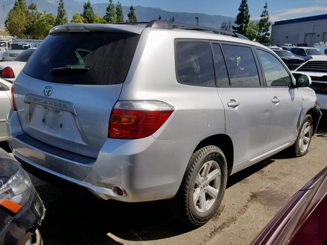 JTEZA3EH3A2011855 - 2010 TOYOTA HIGHLANDER SILVER photo 4