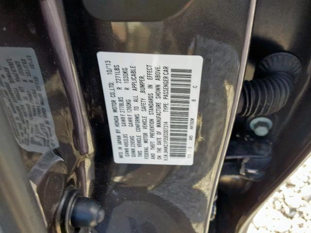 JH4KC1F55EC007314 - 2014 ACURA RLX TECH GRAY photo 10