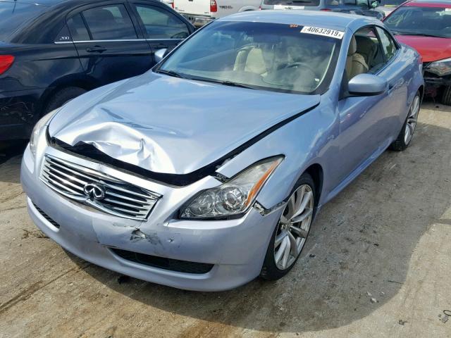 JN1CV6FE8AM354382 - 2010 INFINITI G37 BASE BLUE photo 2