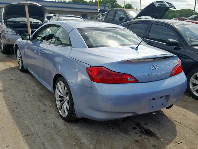 JN1CV6FE8AM354382 - 2010 INFINITI G37 BASE BLUE photo 3