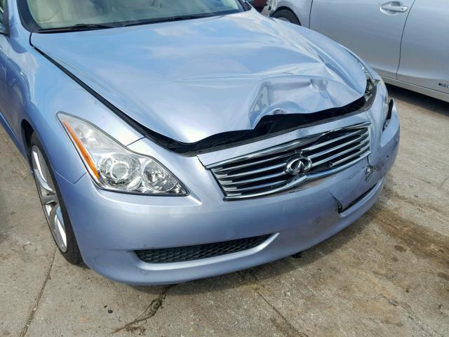 JN1CV6FE8AM354382 - 2010 INFINITI G37 BASE BLUE photo 9