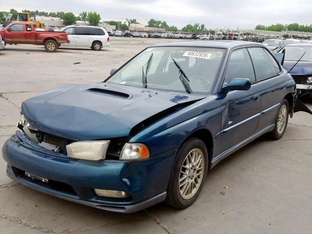 4S3BD6756X7253116 - 1999 SUBARU LEGACY GT GREEN photo 2