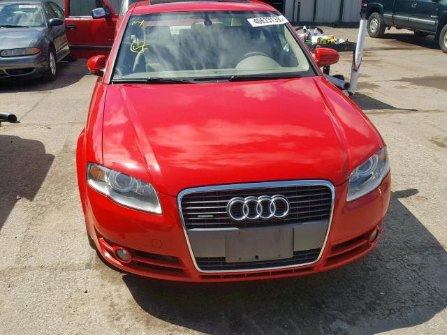 WAUDF78E87A090573 - 2007 AUDI A4 2.0T QU RED photo 9