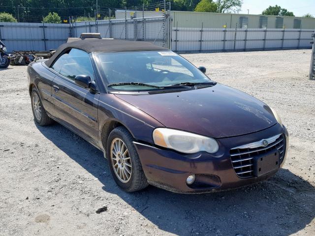 1C3EL55R44N127669 - 2004 CHRYSLER SEBRING LX MAROON photo 1